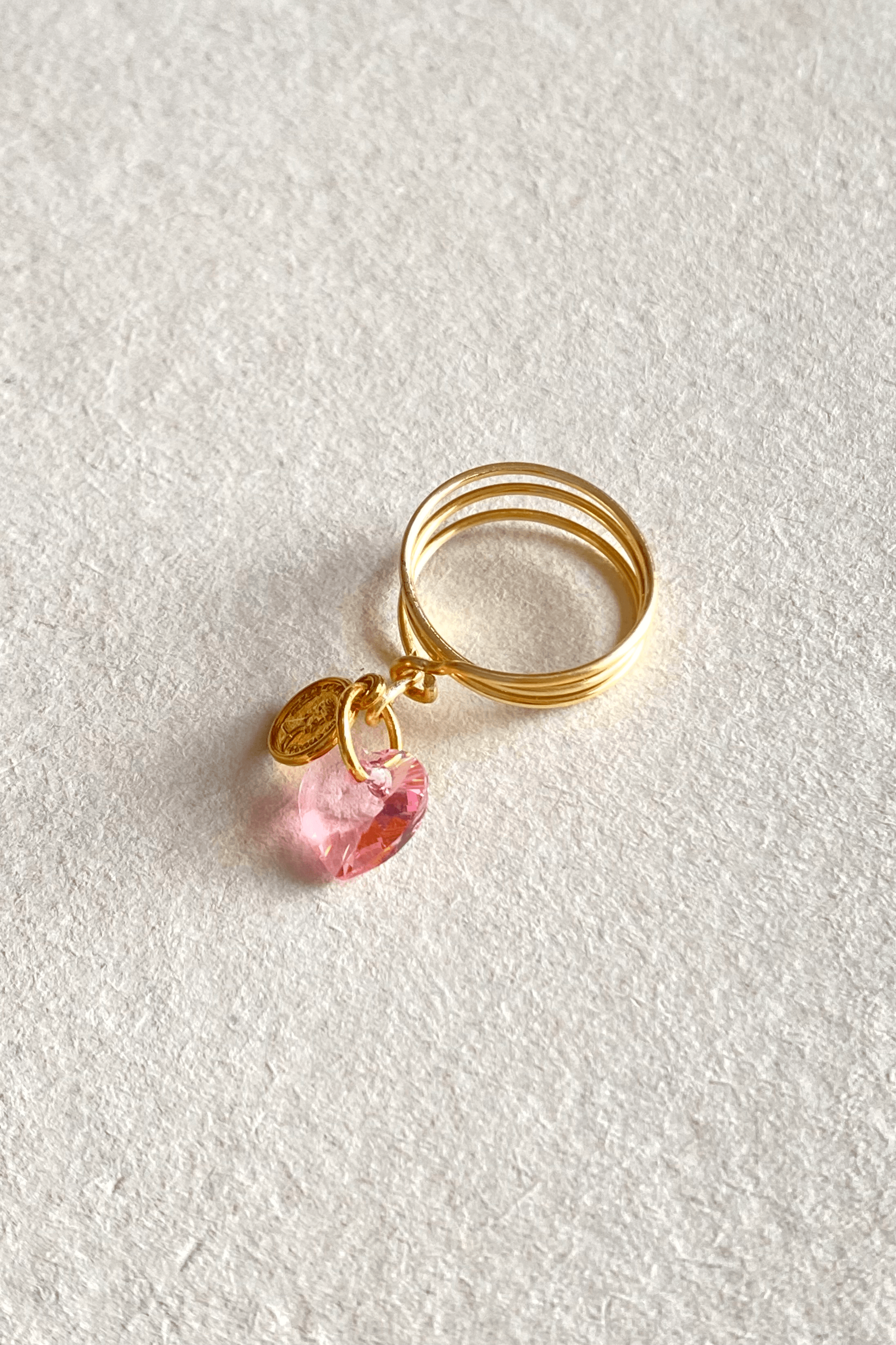 Anillo corazón cristal