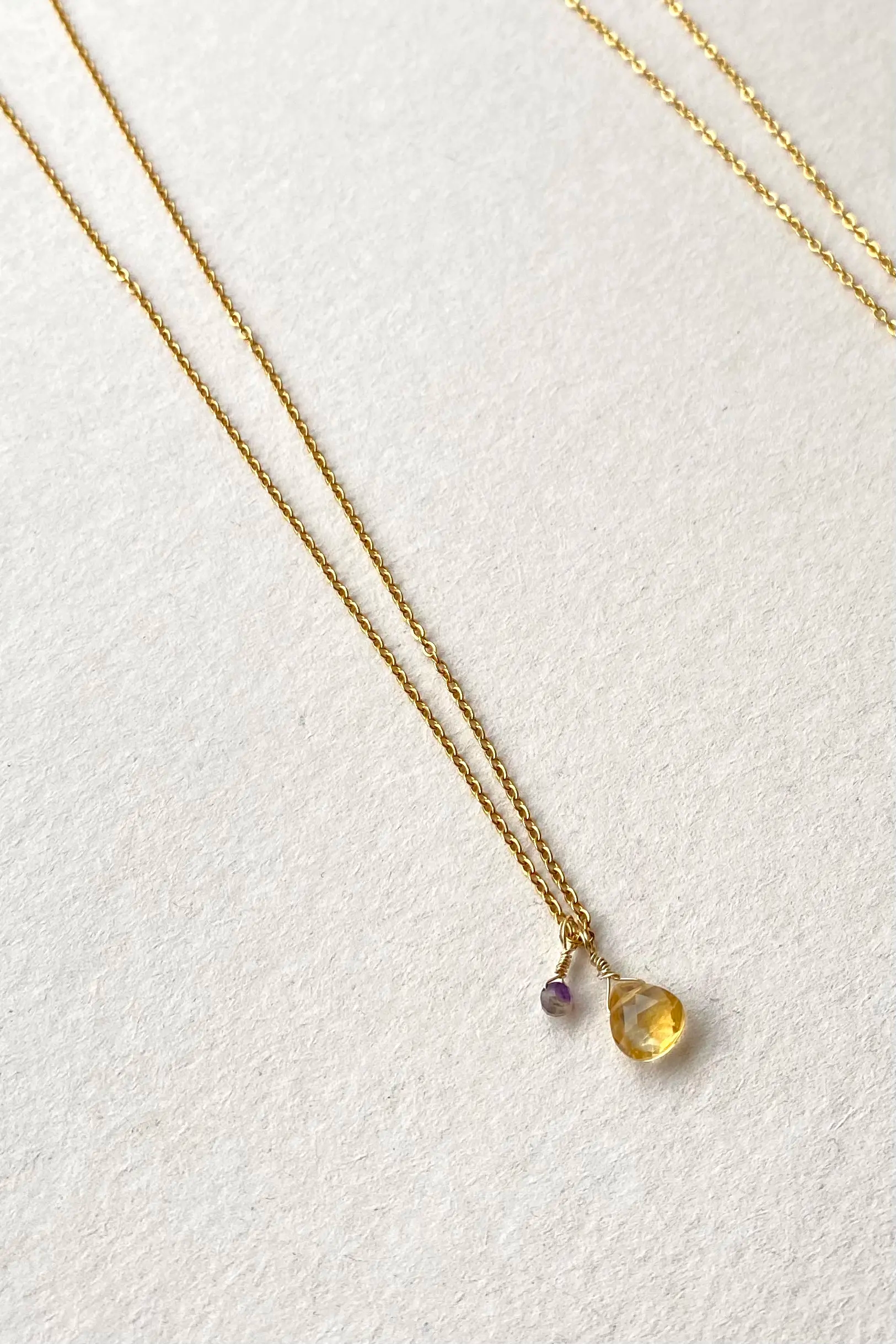 GARGANTILLA DE CITRINO GOTA